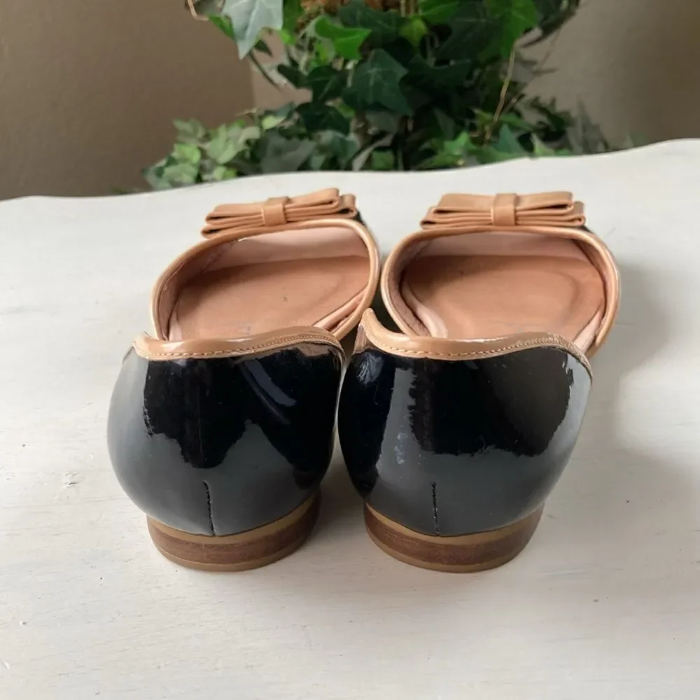 Jeffery Campbell Slip-On Patented Leather Black/Tan Shoes Size 6